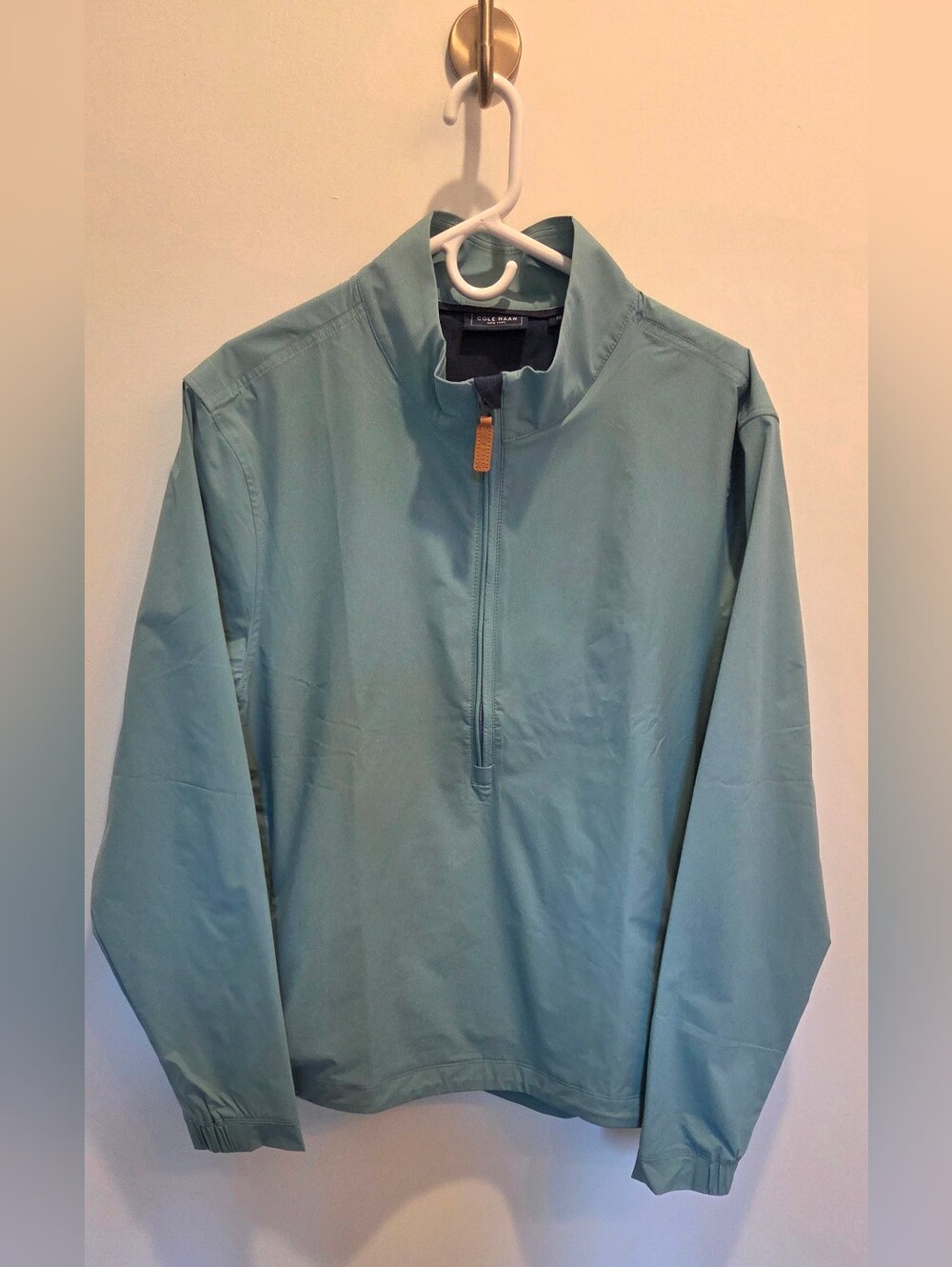 Cole Haan Windward "High Rise" Light Sage/Mint Green Windbreaker Pullover